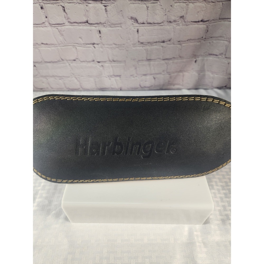 Harbinger Padded Leather Weight Lifting Belt Size Medium Black workout gym New